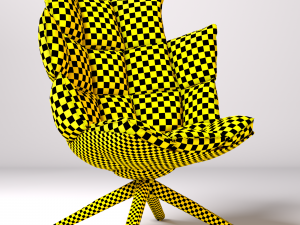 modern leather chair 3D मॉडल