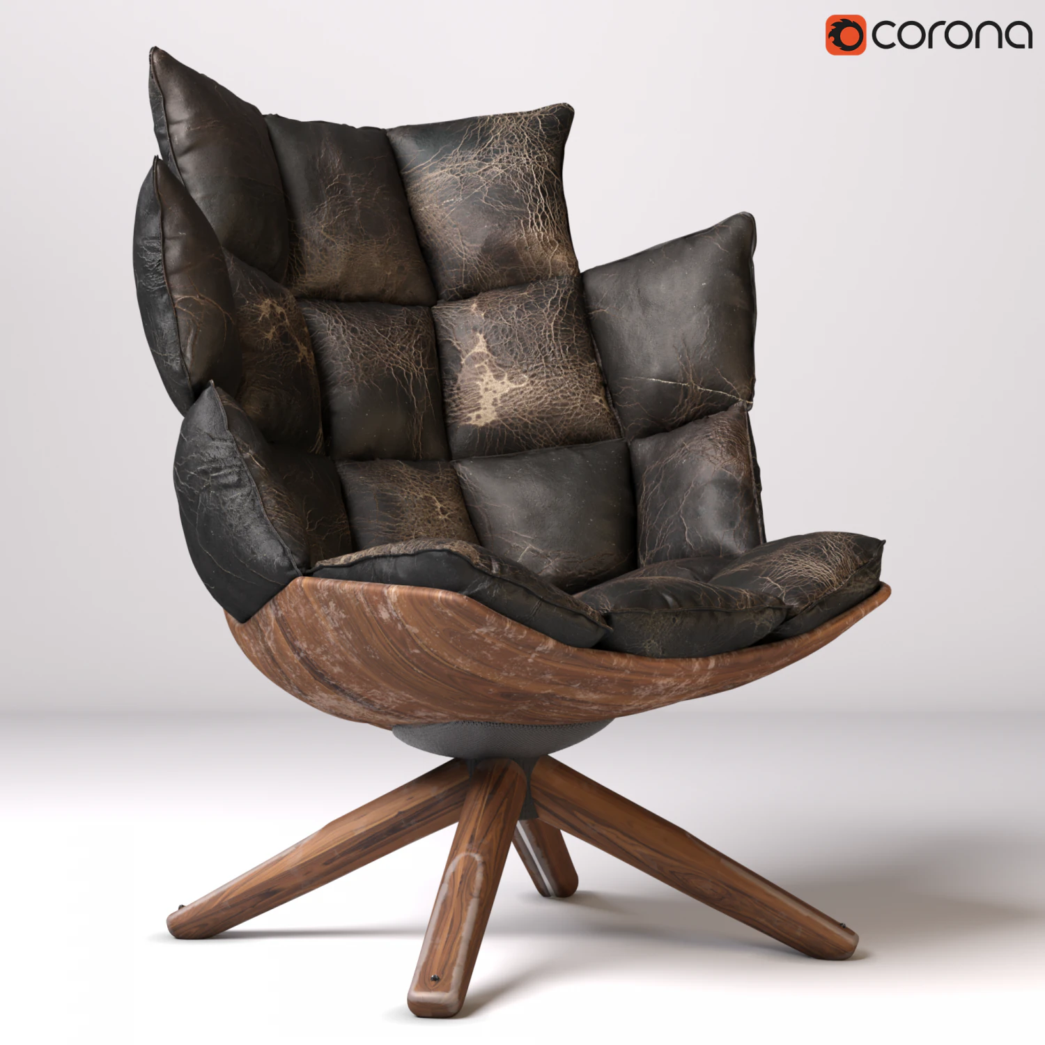 modern leather chair 3D Model .c4d .max .obj .3ds .fbx .stl .blend