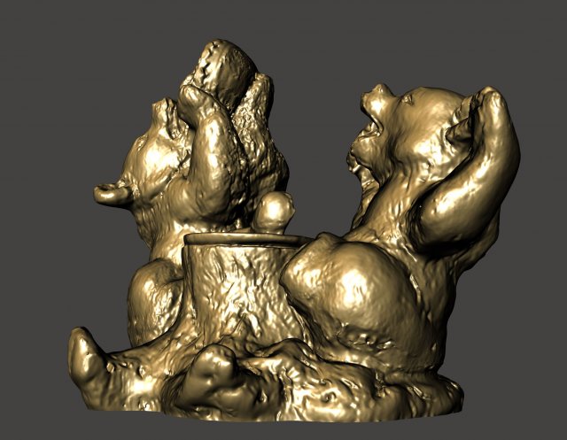offended bear 3D Модель .c4d .max .obj .3ds .fbx .stl .blend 