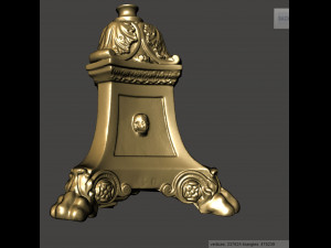 antique table lamp base 3D 모델