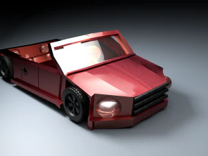 carro pronto para jogos para videogamestrês Modelo 3D