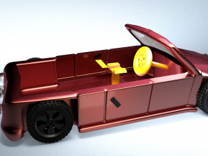 game ready car for video gamesthree Modelo 3D