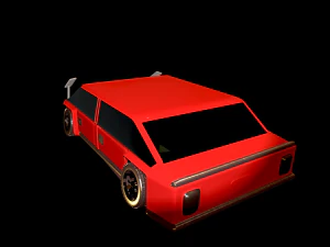 game ready car for video games four 3D Model