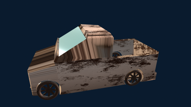 game ready rusted van car 3D Model .c4d .max .obj .3ds .fbx .stl .blend 