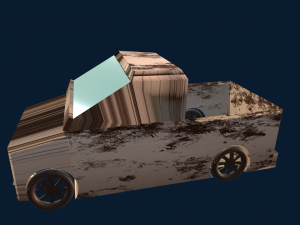 game ready rusted van car 3D Model