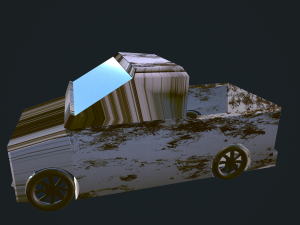 game ready rusted van car 3D Model