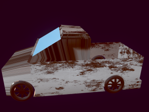 game ready rusted van car 3D Model