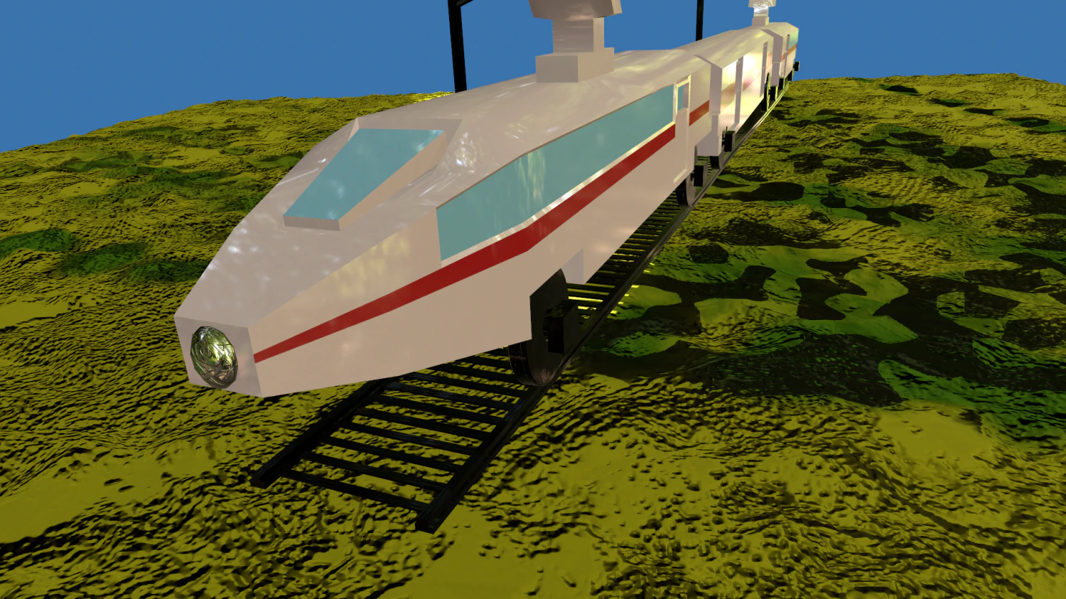 jogo pronto trem elétrico 3d Modelo 3D .c4d .max .obj .3ds .fbx .stl .blend