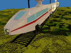 game ready 3d electric train 3D Model