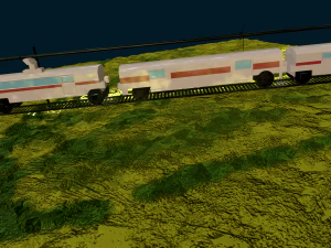 jogo pronto trem el&eacute;trico 3d Modelo 3D