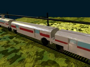 jogo pronto trem el&eacute;trico 3d Modelo 3D