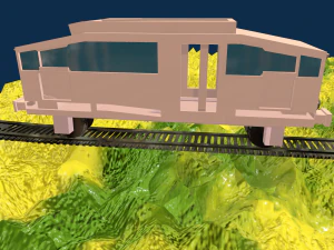 게임 준비 3D 기차 3D 모델