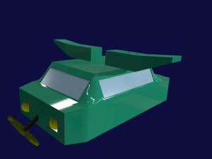 game ready water car 3D-Modell