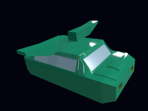 game ready water car 3D-Modell