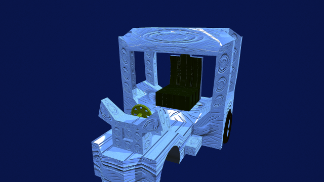 low-poly chariot for game engine Modelo 3D .c4d .max .obj .3ds .fbx .stl .blend 
