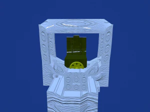 low-poly chariot for game engine 3D Model