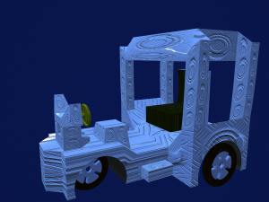 low-poly chariot for game engine Modelo 3D