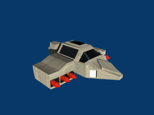 game ready spaceship Modèle 3D