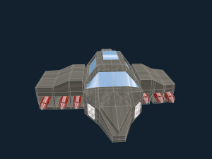 game ready spaceship Modèle 3D