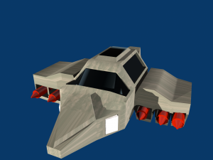 game ready spaceship Modèle 3D