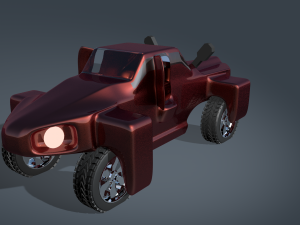 car for video games three 3D Model