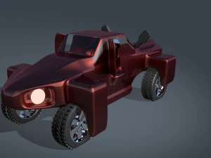 carro para videogame três Modelo 3D