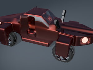 car for video games three 3D मॉडल