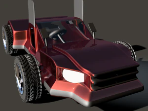carro para videogame cinco Modelo 3D