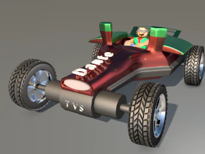 carro para videogame sete Modelo 3D