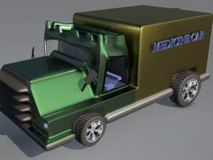 box van truck 3d game 3D Model