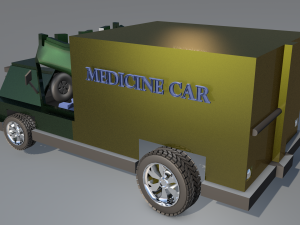 box van truck 3d game 3D Модель