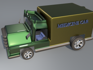 box van truck 3d game 3D Модель