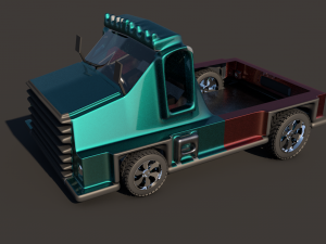van truck goods carrier 3D Model