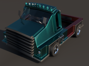 van truck goods carrier 3D Модель