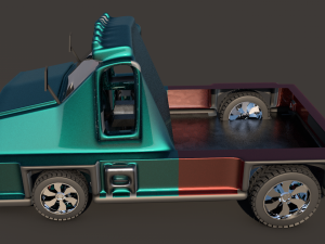 van truck goods carrier 3D Модель