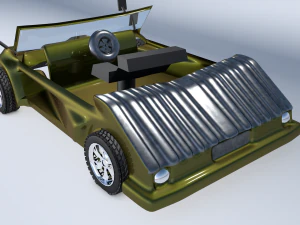 car model 3d game style one 3D Model