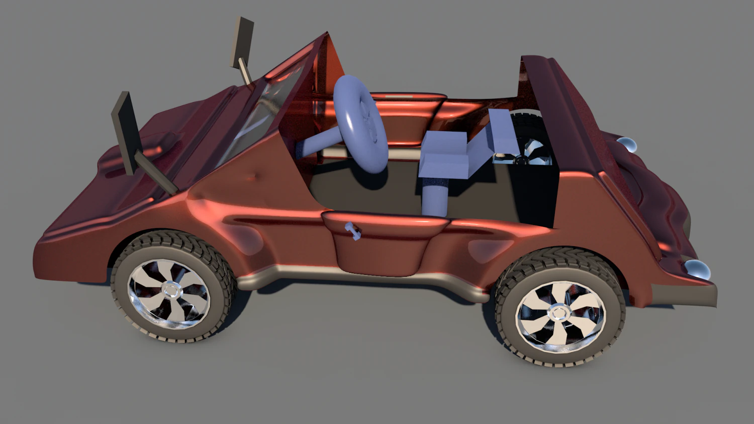 car game style two 3D Model .c4d .max .obj .3ds .fbx .stl .blend 