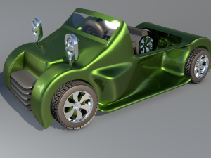 3d car game style three 3D Model