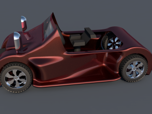 3d car game style three 3D Model