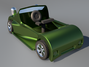 3d car game style three 3D Model