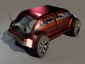 3d car game style four 3D 模型