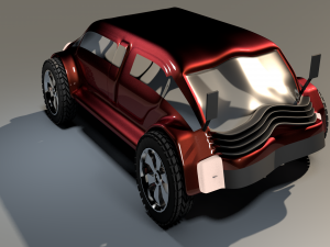 3d car game style four 3D Model