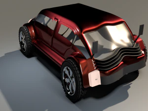 3d car game style four 3D Model