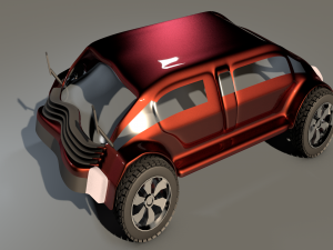 3d car game style four 3D Model