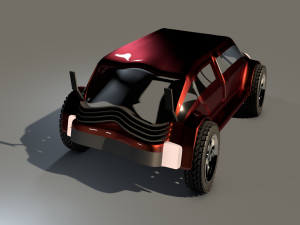 3d car game style four 3D Model