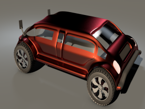 3d car game style four 3D Model