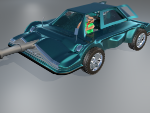 3d game car model style six 3D Model