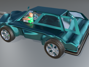 3d game car model style six 3D Model