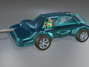 3d game car model style six 3D Model