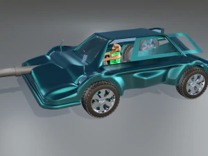 3d game car model style six 3D Model